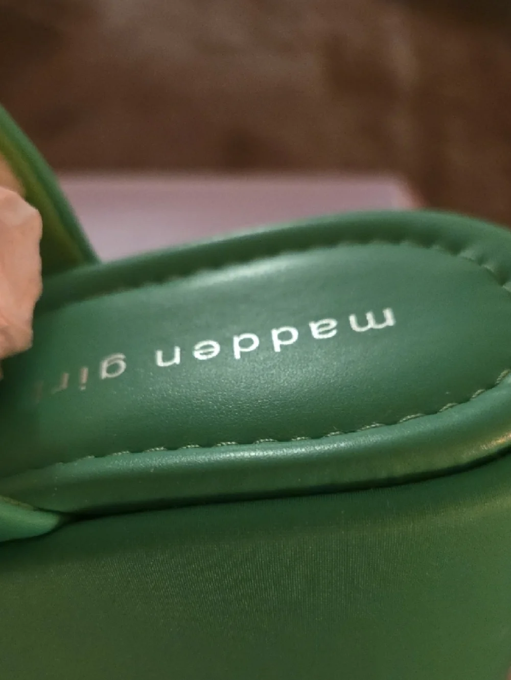 Madden Girl Bright Green Platform Slide - Picture 5 of 6